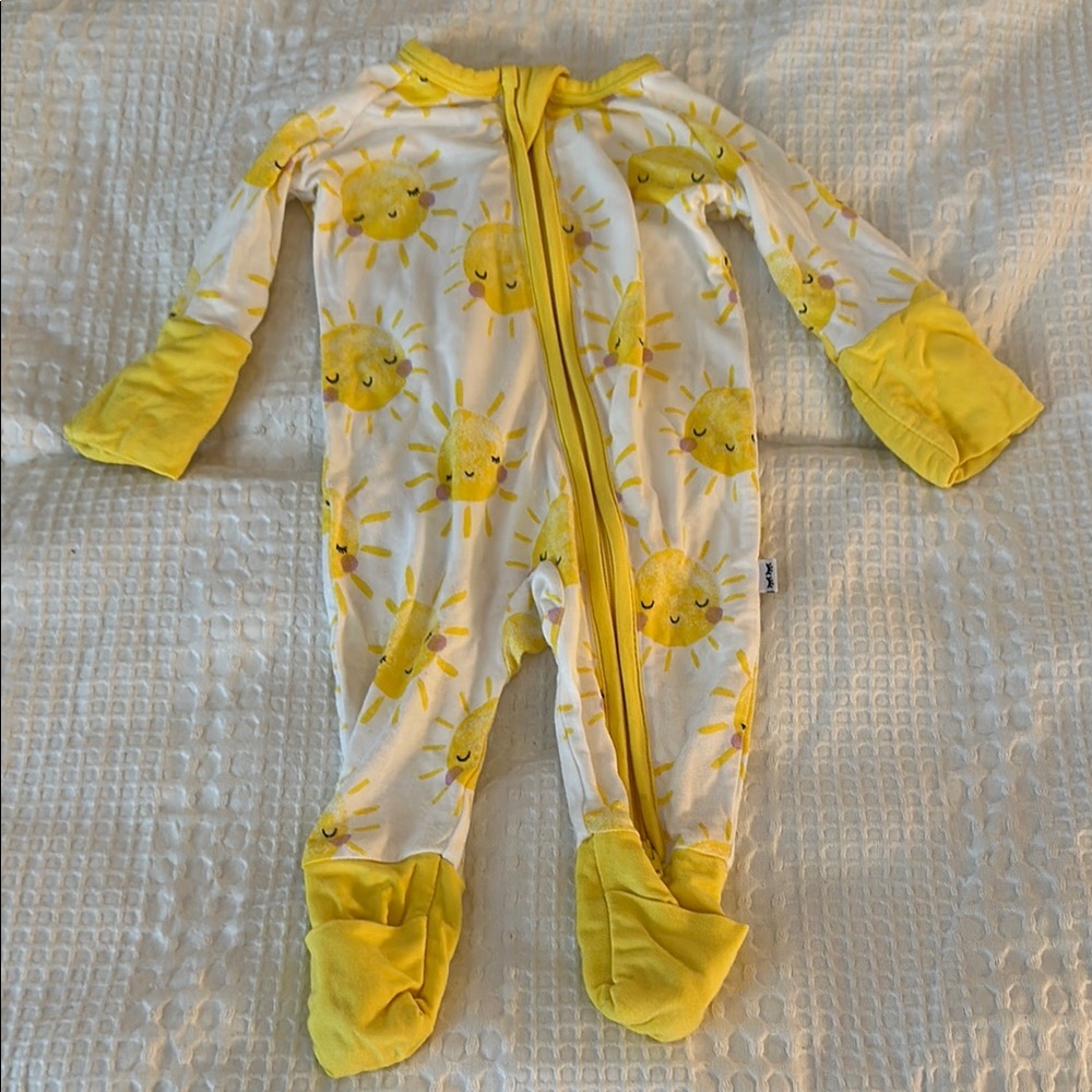 Little Sleepies Yellow and White Floral Footies